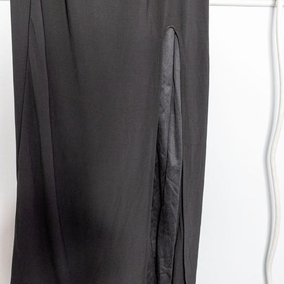 Le Chauteau Long Elegant Slit Leg V cut Dress - Picture 4 of 5